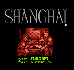 Shanghai title screen for Famicom